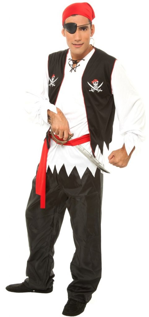 Fantasia De Pirata Masculino Adulto Cosplay Caribe Jack Luxo